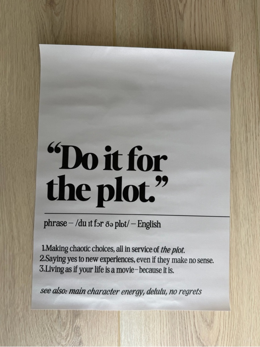 Do It For the Plot Canvas Art Print Poster